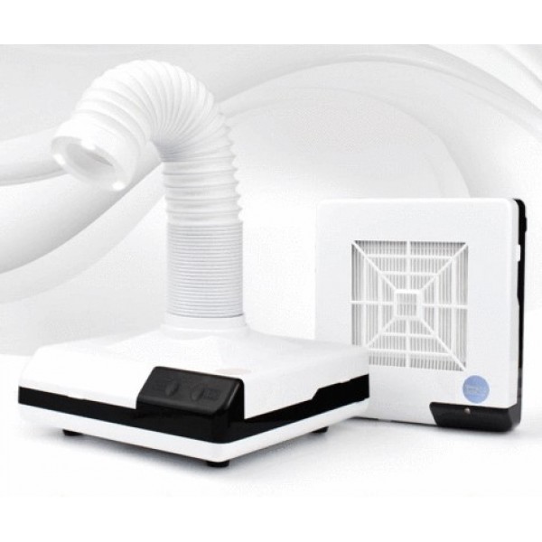 Colector praf unghii  (aspirator praf unghii) profesional HotNails cu 1 ventilator 60W , filtru dreptunghiular HN308