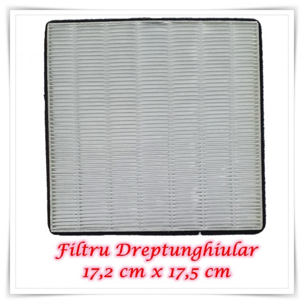 Filtru dreptunghiular pentru aspirator / colector praf unghii 17,2 x 17.5 x 1.5 cm Hotnails HN314