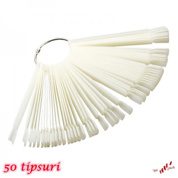 Paletar unghii evantai cu inel 50 bucati HotNails HN783 Paletar unghii evantai cu inel 50 bucati HotNails HN783