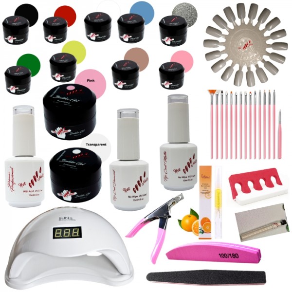 Kit unghii Gel UV HotNails HN1030 Kit unghii Gel UV HotNails HN1030