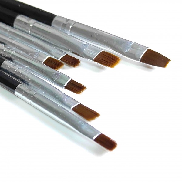Pensule unghii speciale pentru gel si acril set 7 bucati Hotnails HN7003